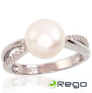 Sudraba gredzens, 2,80g, 925, 16,0izm, cirkonijs, pērles