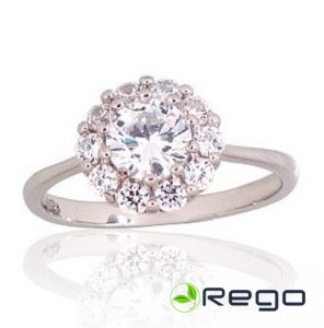 Sudraba gredzens 2,70g, 925, 17,5izm, cirkonijs