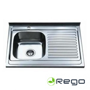 TREDI Uzliekama nerūsējoša izlietne 800x600 kreisā (21420)