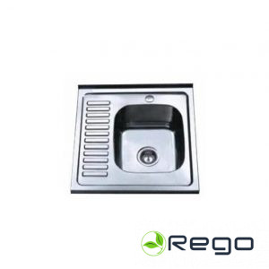 TREDI Uzliekama nerūsējoša izlietne 600x600 labā (21423)