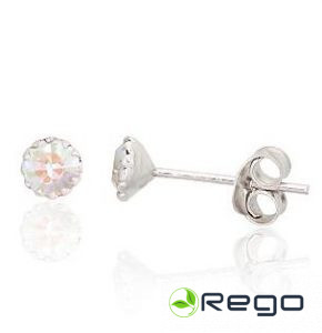 Sudraba auskari 0,40g, 925, cirkonijs