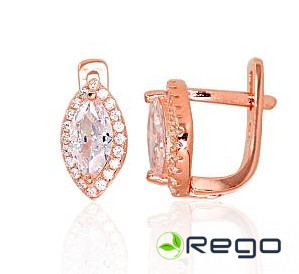 Sudraba auskari ar zelta pārklājumu 925, 2,30g