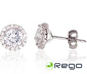 Sudraba auskari 925, 1,90g, cirkonijs