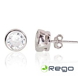 Sudraba auskari 2,10g, 925, cirkonijs