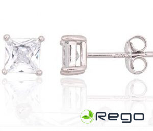 Sudraba auskari 1,30g, 925, cirkonijs