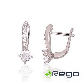 Sudraba auskari 2,40g, 925, cirkonijs