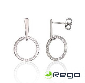 Sudraba auskari 1,50g, 925, cirkonijs