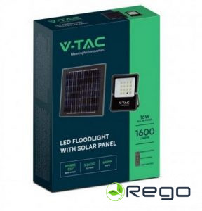 VT-55200 LED prožektors uzlādējams ar saules enerģiju 1600lm