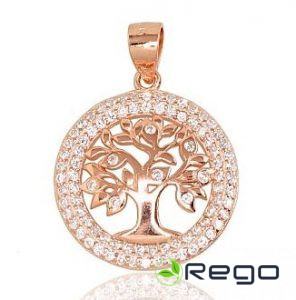 Sudraba kulons ar zelta pārklājumu 2,30g, 925, cirkonijs