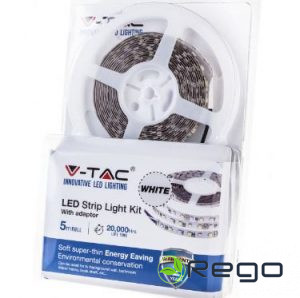V-tac LED lenta, daudzkrāsu ar vadības pulti, 5m, max 24W-2100Lm