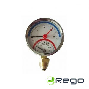 Termomanometrs radiāls, ar pieslēgumu no sāniem MM-NX-0110