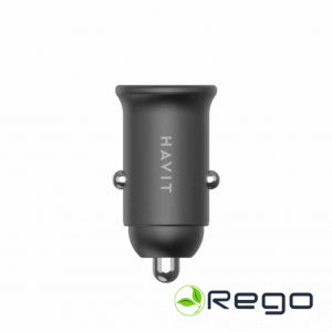 DOT 2022 Auto lādētājs ar Type-C un USB ligzdām, CC2022