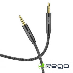 Audio kabelis Hoco UPA19 Aux Audio vads 3.5 mm -> 3.5 mm 2m Melns