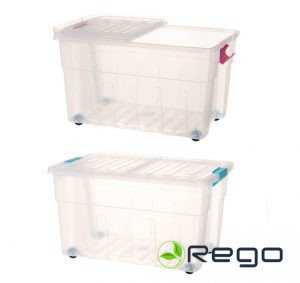 Saima uzglabāšanas kaste ar riteņiem 65L