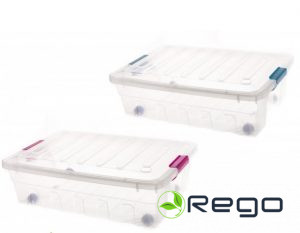 Uzglabāšanas kaste ar riteņiem 30L