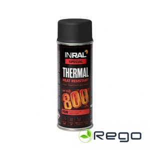 Emalja aerosola karstumizturīga INRAL THERMAL melna RAL9011 400ml