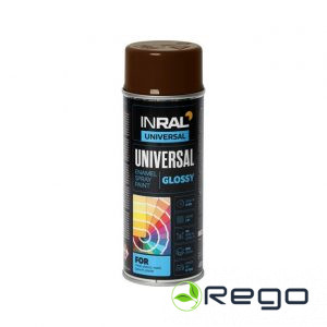 Emalja Aerosola brūna INRAL UNIVERSAL RAL8016 400ml
