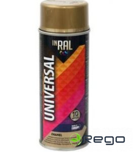 Emalja aerosolkr.zelta metāliska INRAL UNIVERSAL ,RAL1036,400ml