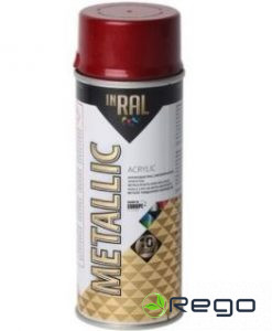 Aerosola akrila laka Metallic sarkana 400ml INRAL