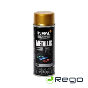 Aerosola akrila laka Metallic zelta 400ml INRAL (26-7-8-006)