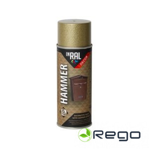 Dekoratīvā Aerosola krāsa DECOR HAMMER, zelta, 400ml