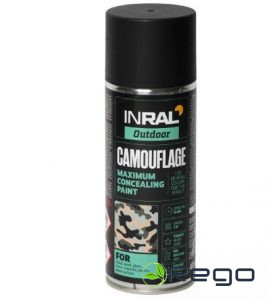 INRAL CAMOUFLAGE melni sveķi, matēta aerosolkrāsa 400ml (26-8-4-001)