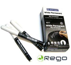 Centropen marķieris permanent balts, konisks (2686-01)