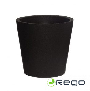 Termo puķu pods Piccolo 39cm, melns