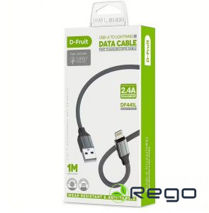 D-Fruit USB-A to Lightning, 1m Ātrās uzlādes kabelis DF441L