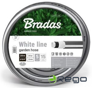 Dārza šļūtene WHITE LINE 3/4'-50m, pelēka, WL3/450