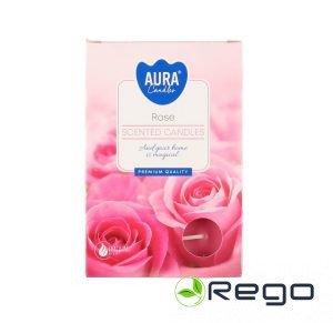 Aura aromātiskās tējas sveces 6gab Rose