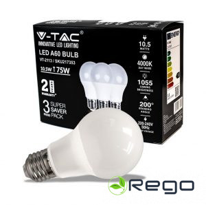 V-TAC Led spuldzes E27/A60 10,5W/1055lm