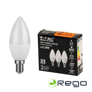 V-TAC 2076 Led spuldzes E14/B35 470lm/4,5W