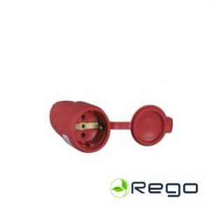 SY-CZ-29 Gumijas ligzda, ievades caurums d:7 mm, IP44, sarkana