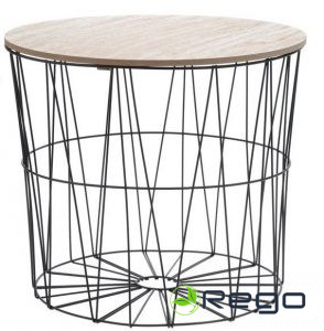 4Living metāla grozs ar koka vāku M izmērs