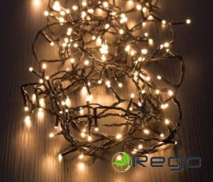 Finnlumor 240 mini LED gaismu virtene, melns vads