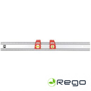 Alumīnija lineāls ar 2 kustīgām kolbām 120cm Kapro(314-03-120)