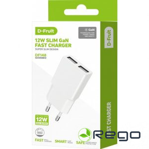 D-Fruit lādētājs 12W 2xUSB-A DF148