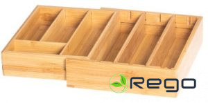 Galda piederumu ieliktnis atvilktnē bambusa