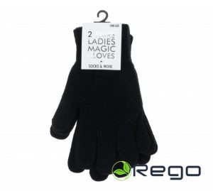 Acces cimdi sieviešu 2 pāri, melni