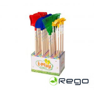 Bērnu lāpstas un grābekļi ar koka rokturi mix