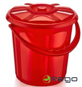 Spainis ar vāku 10L, plastmasas (gaiši rozā)