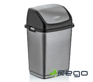 Atkritumu kaste 18L Fantasy pelēka -melna