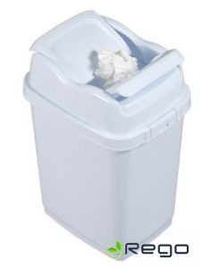 Atkritumu kaste 10L Locked Easy balta