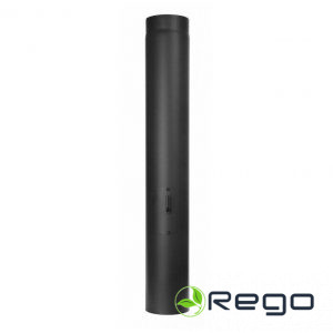 Melno dūmvadu caurule D120 1.0m ar šīberi, ar revīziju Jeremias FERRO1450120