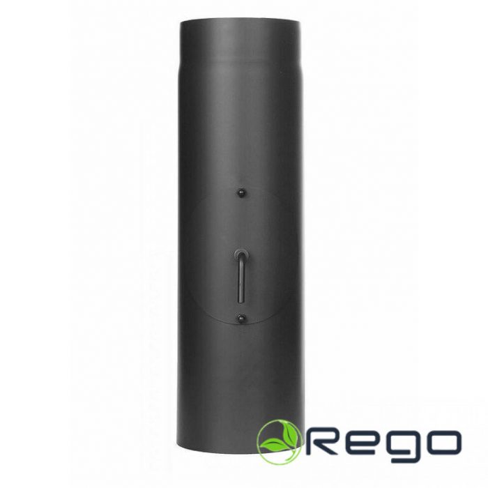 Melno dūmvadu caurule D160 0.5m ar šīberi, ar revīziju Jeremias (32167)