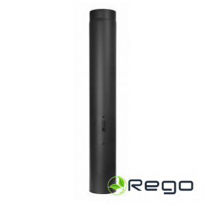 Melno dūmvadu caurule D160 1.0m ar šīberi, ar revīziju Jeremias (32168)