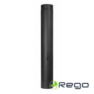 Melno dūmvadu caurule D200 1m ar šīberi ar revīziju Jeremias FERRO1450200(32198)