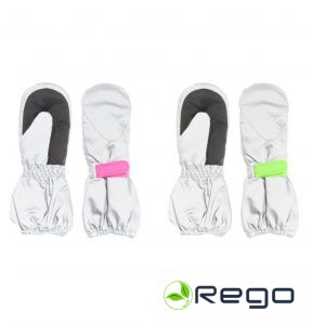 Atom atstarojoši cimdi bērniem 1 pāris roža/zaļš