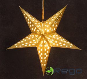 Finnlumor LED papīra zvaigzne zelta 43cm
